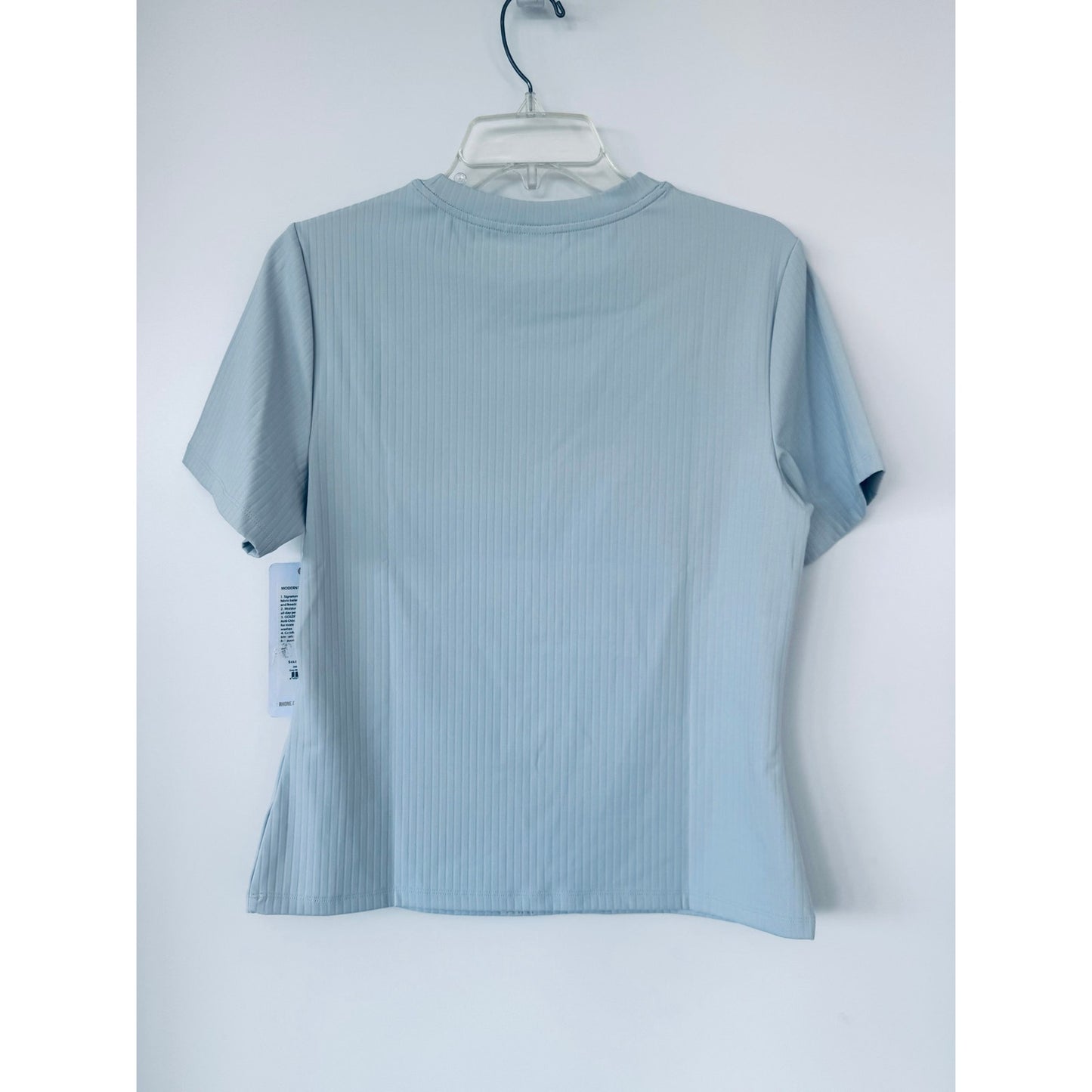 Rhone Modern Ribbed Tee Grey Mist NWT Size XL Fitted Athletic Top