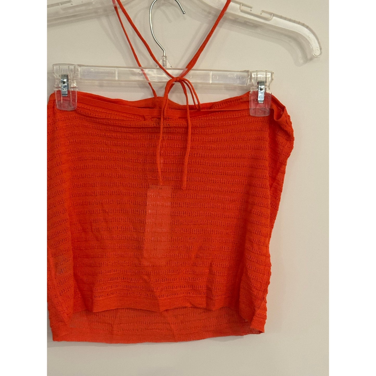 525 America Papaya Knit Halter Tank Top NEW Size Small
