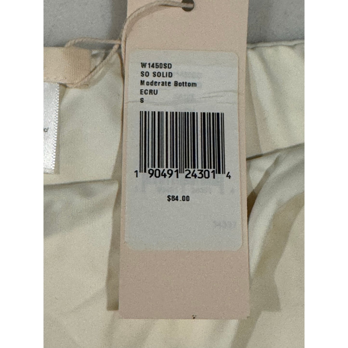 Eberjey So Solid Moderate Bikini Bottom – Ecru – Size Small NWT