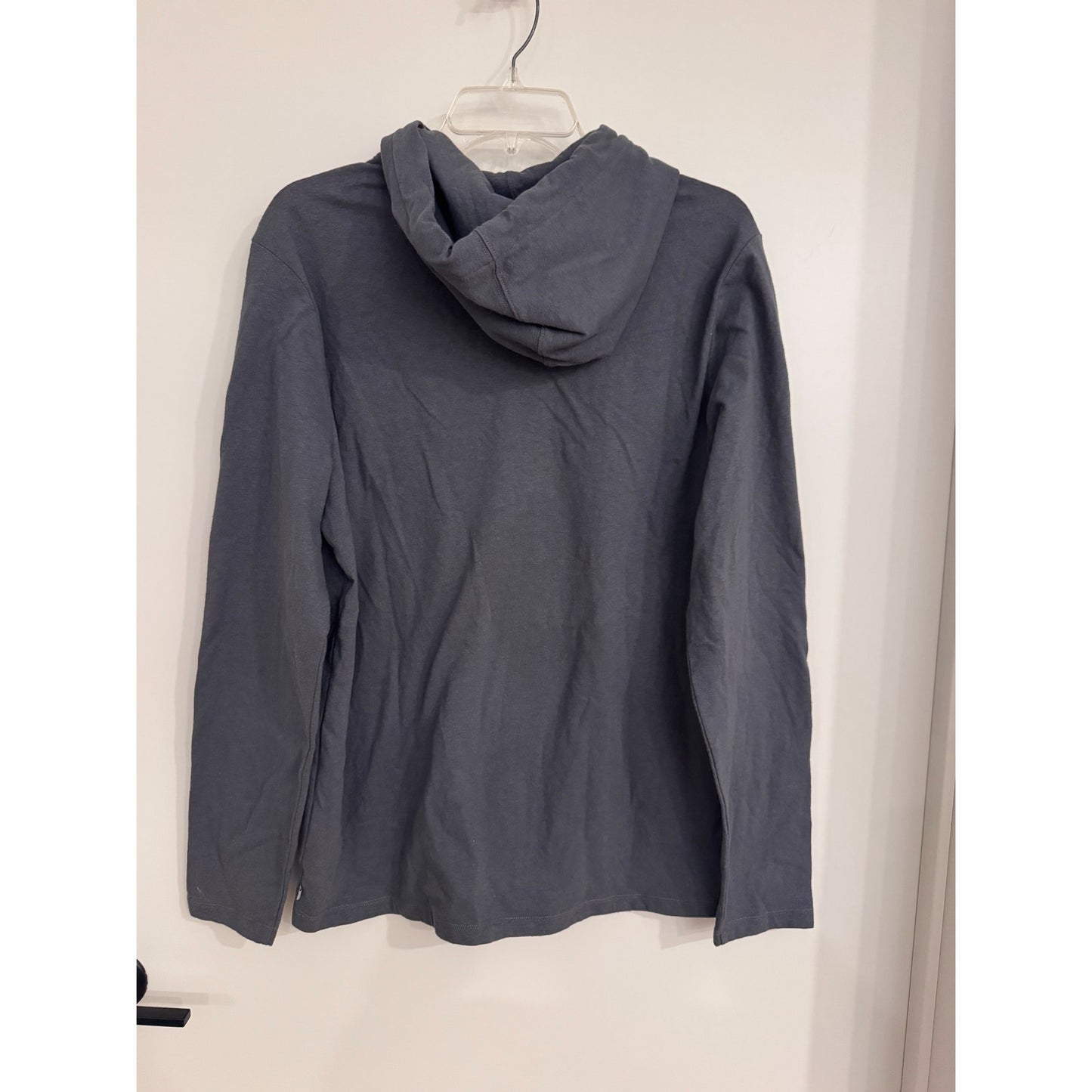 AG Adriano Goldschmied Men’s Hooded Long Sleeve Shirt | Medium | Gray Blue Cotton Hoodie | NEW