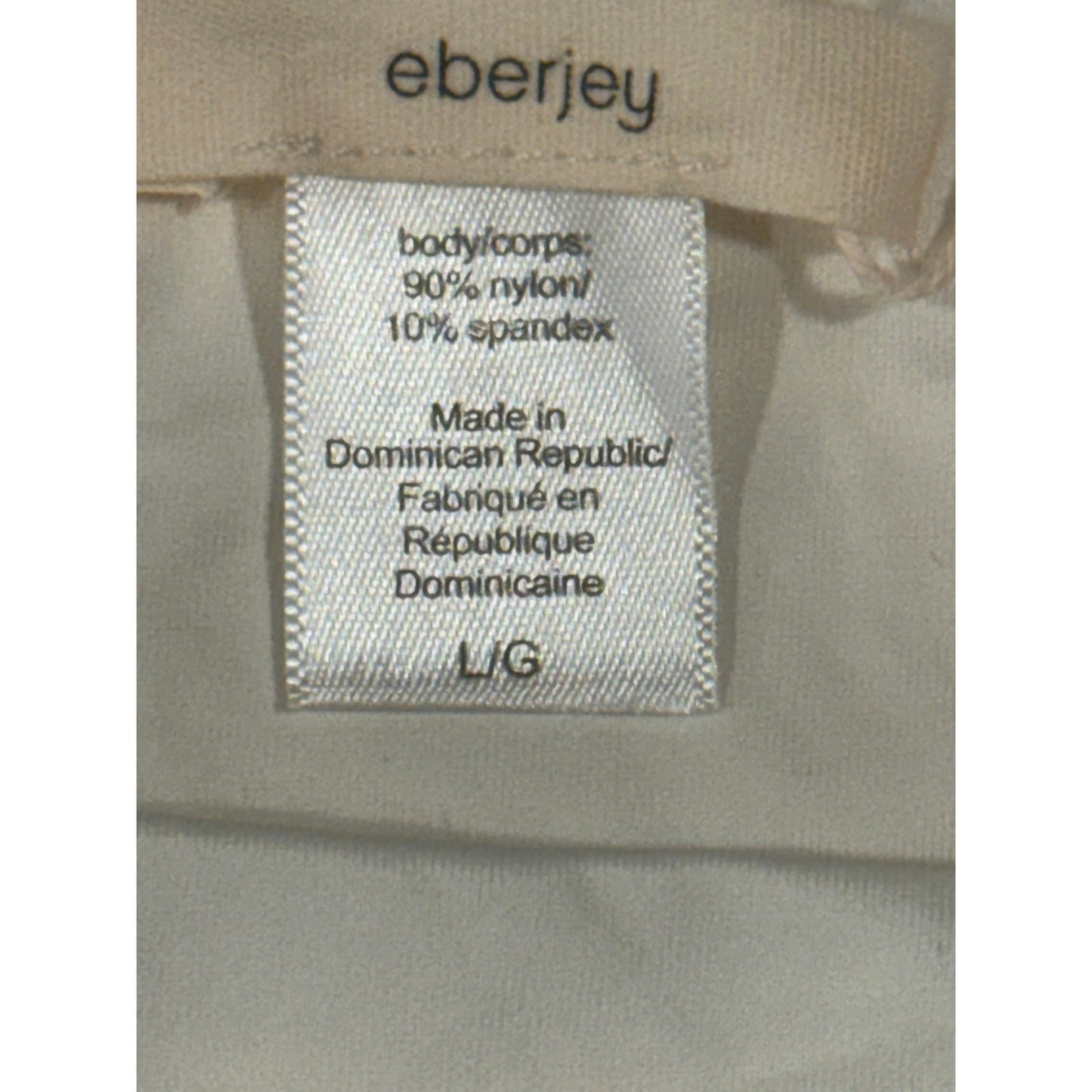 Eberjey So Solid Moderate Bikini Bottom – Ecru – Size Large NWT