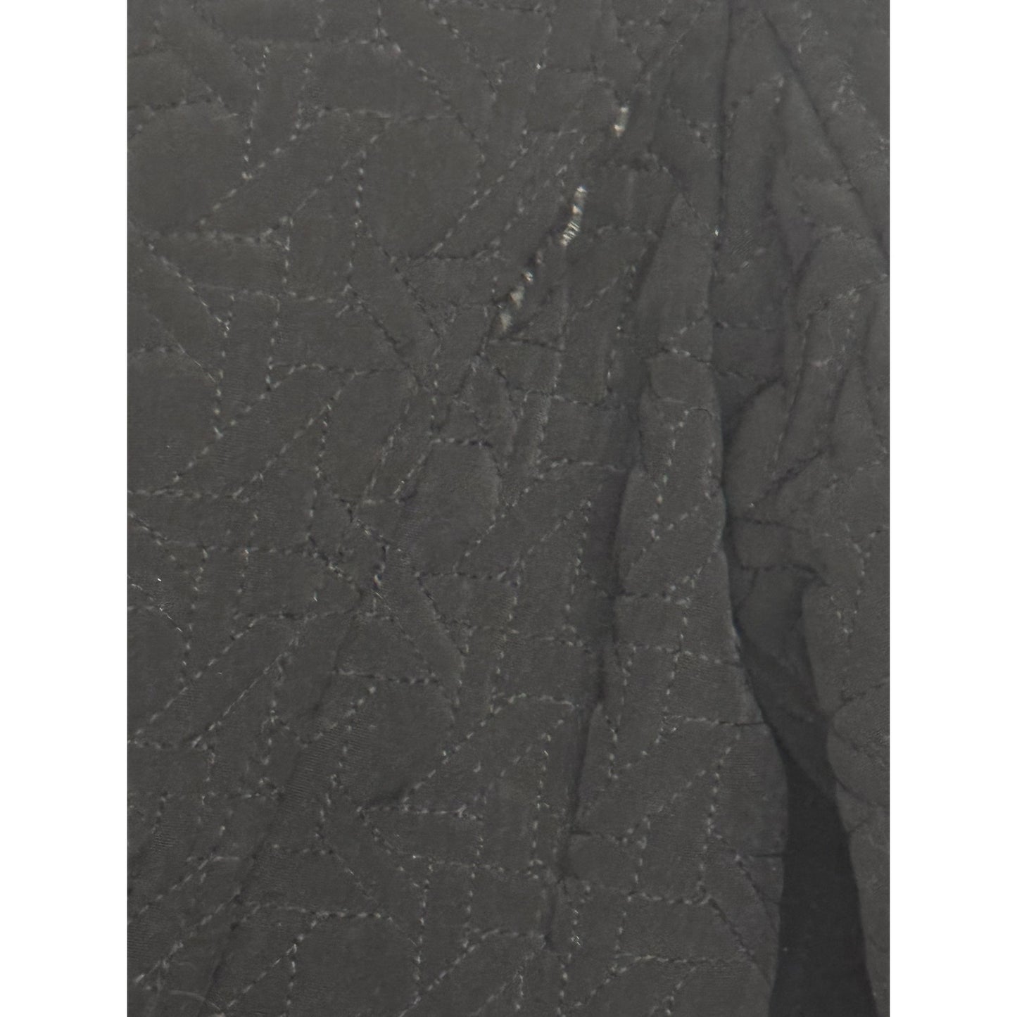 Gallery Petite Black Quilted Jacket Small Zip Front Structured Workwear Coat