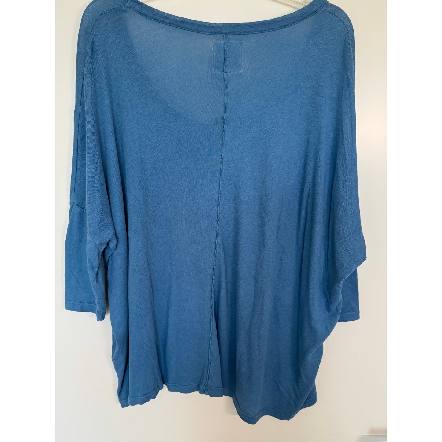 CHASER Oversized Scoop Neck Top | Blue | Size Medium NEW