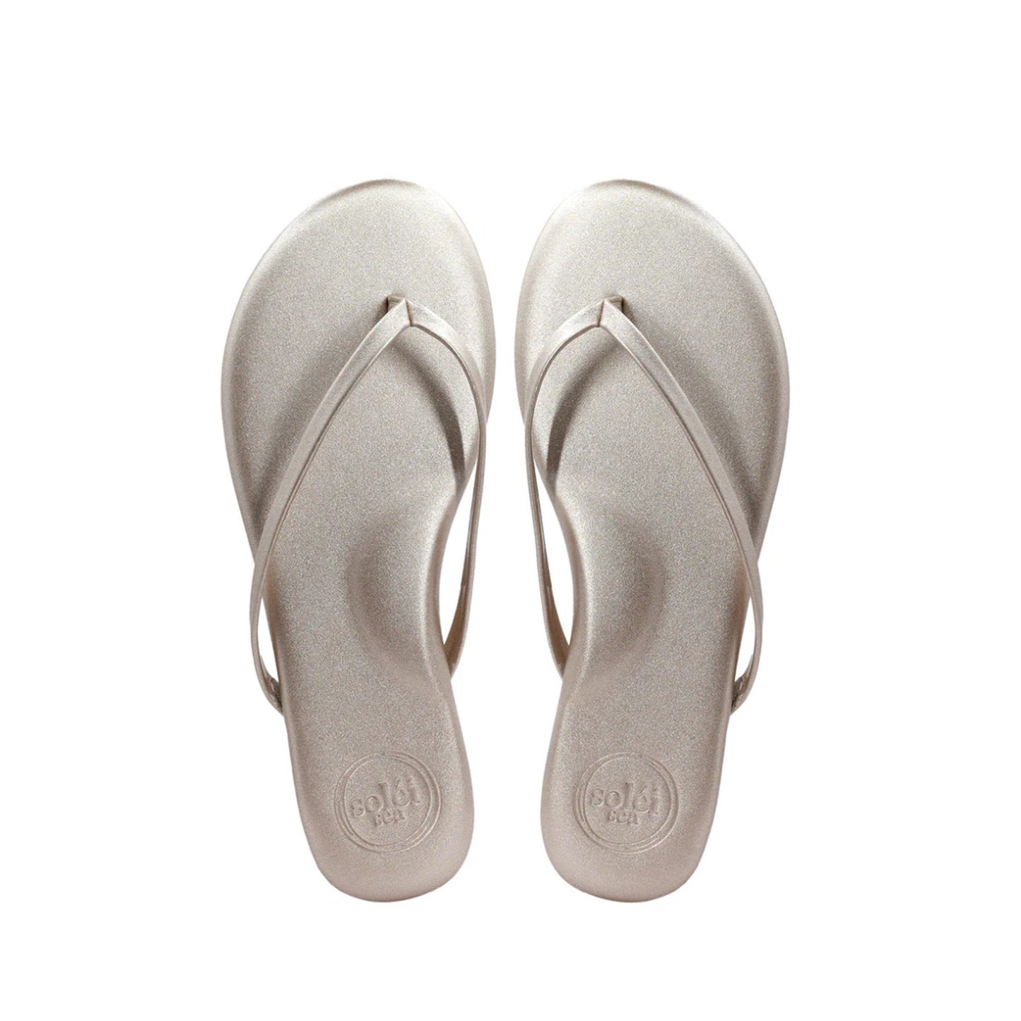 REVOLVE Soléi Sea Indie Flip-Flop Sandals | Metallic Pewter | Size 6 NEW