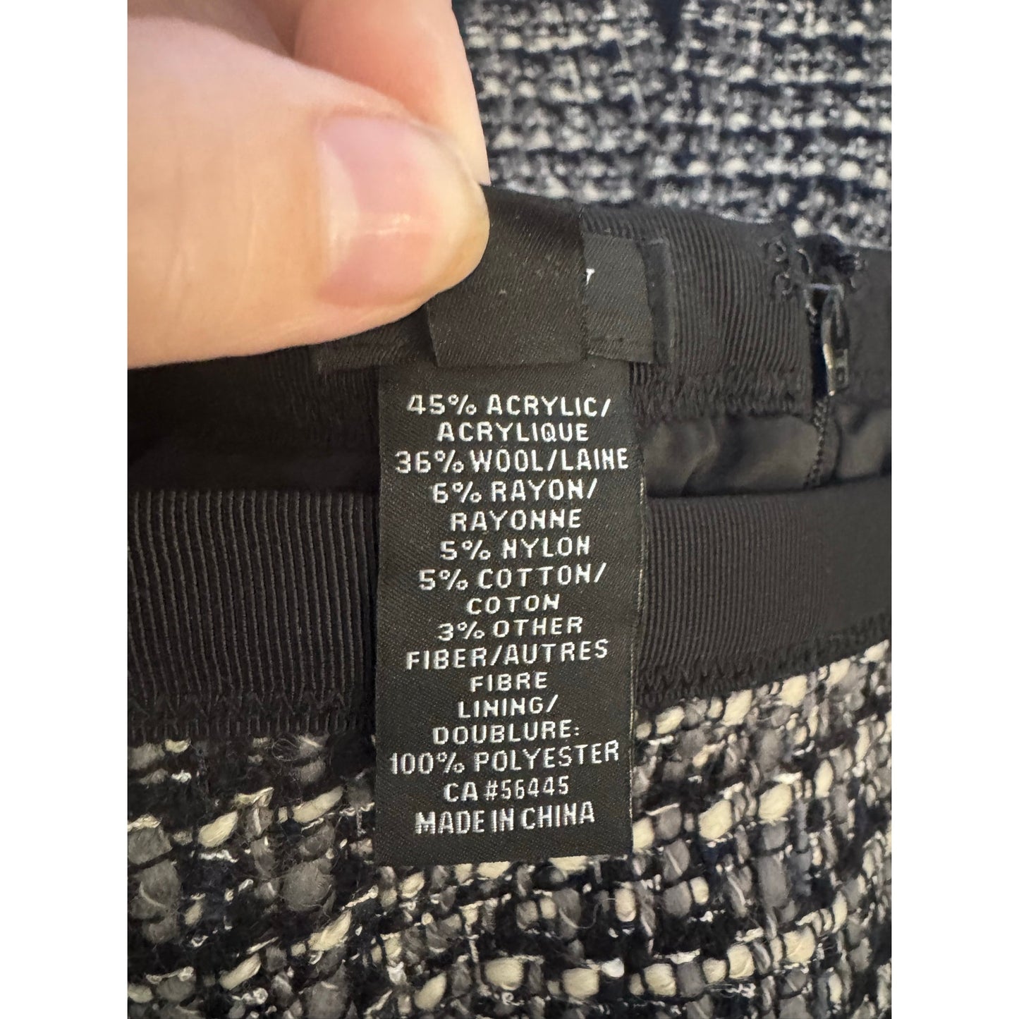 J.Crew No. 2 Pencil Skirt Tweed Black White Size 0 Work Classic