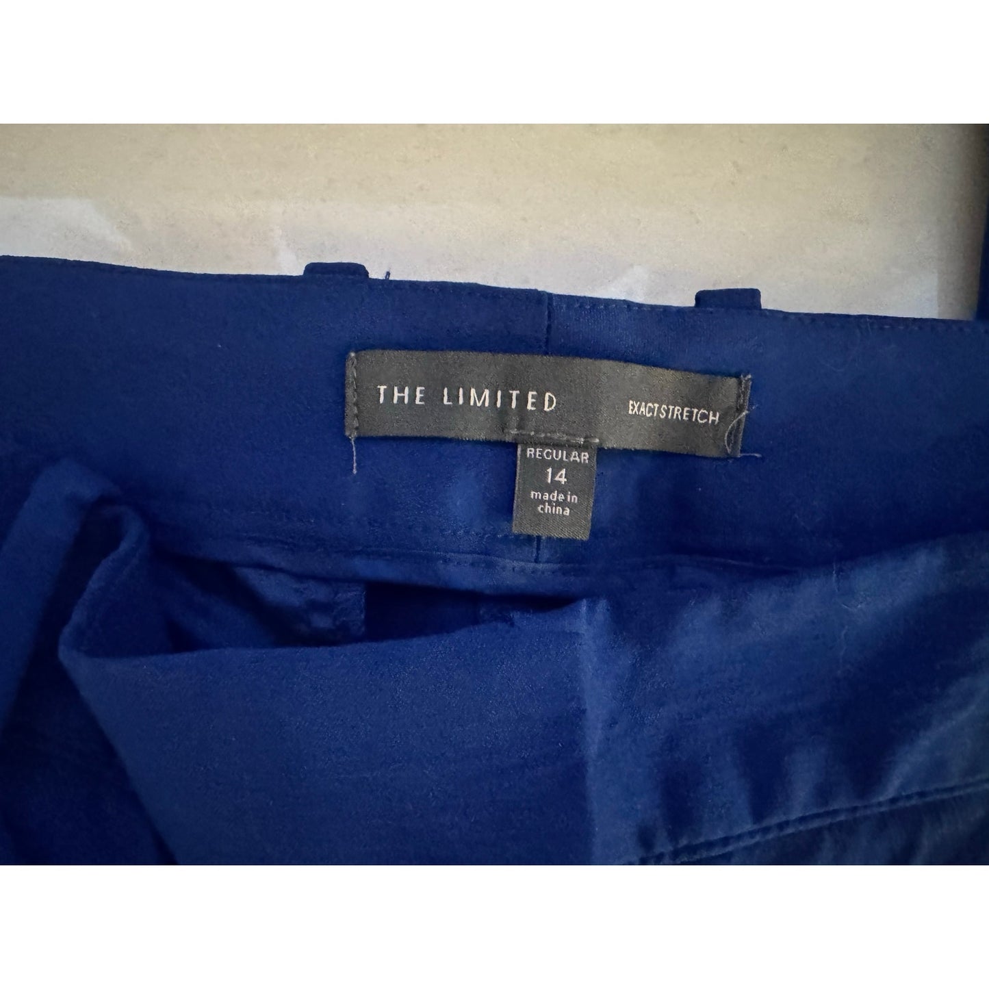 The Limited Exact Stretch Blue Ankle Pants Size 14 Work Career Stretch Slim