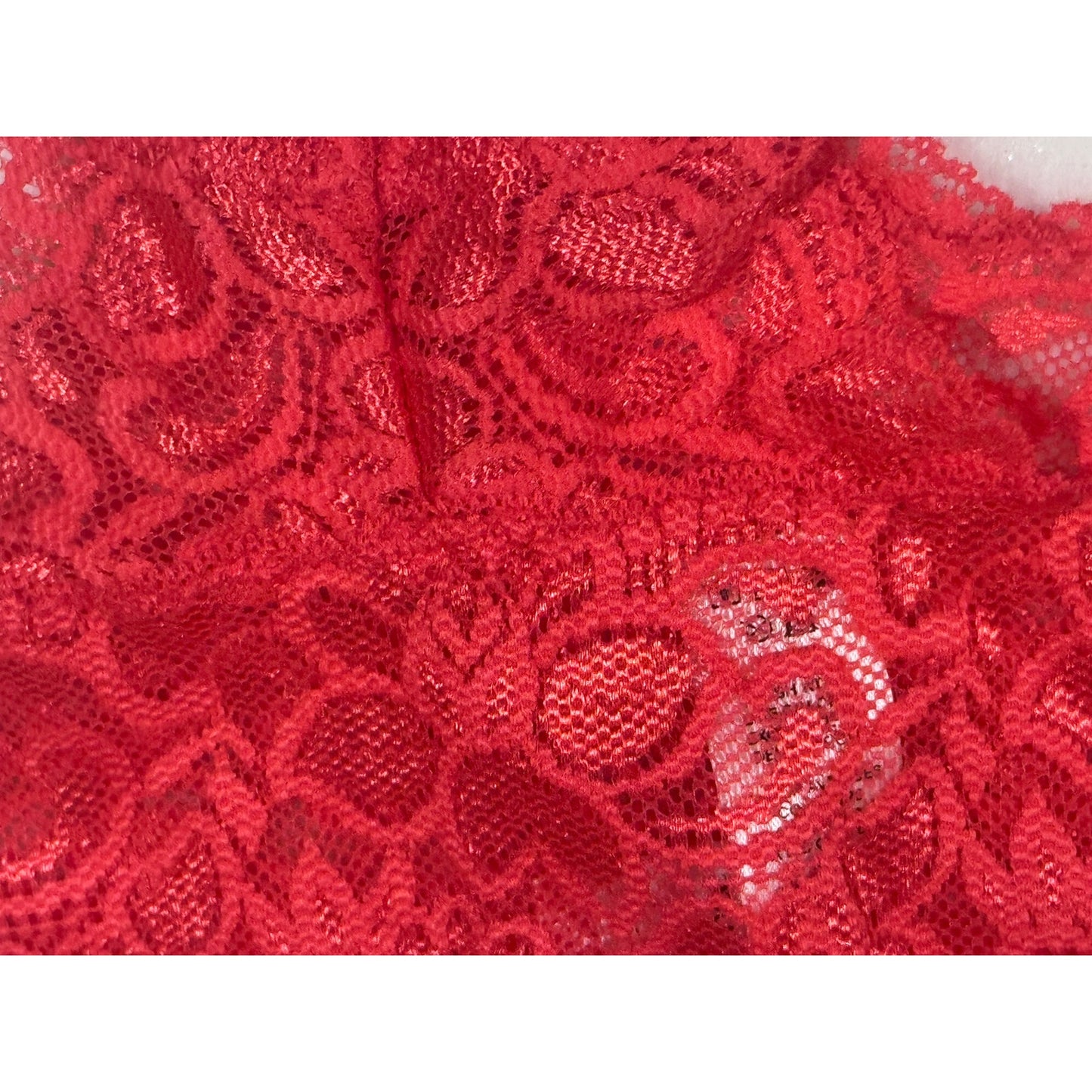 Quince Stretch Lace Thong Underwear 6-Pack Medium Black Pink Ruby NEW