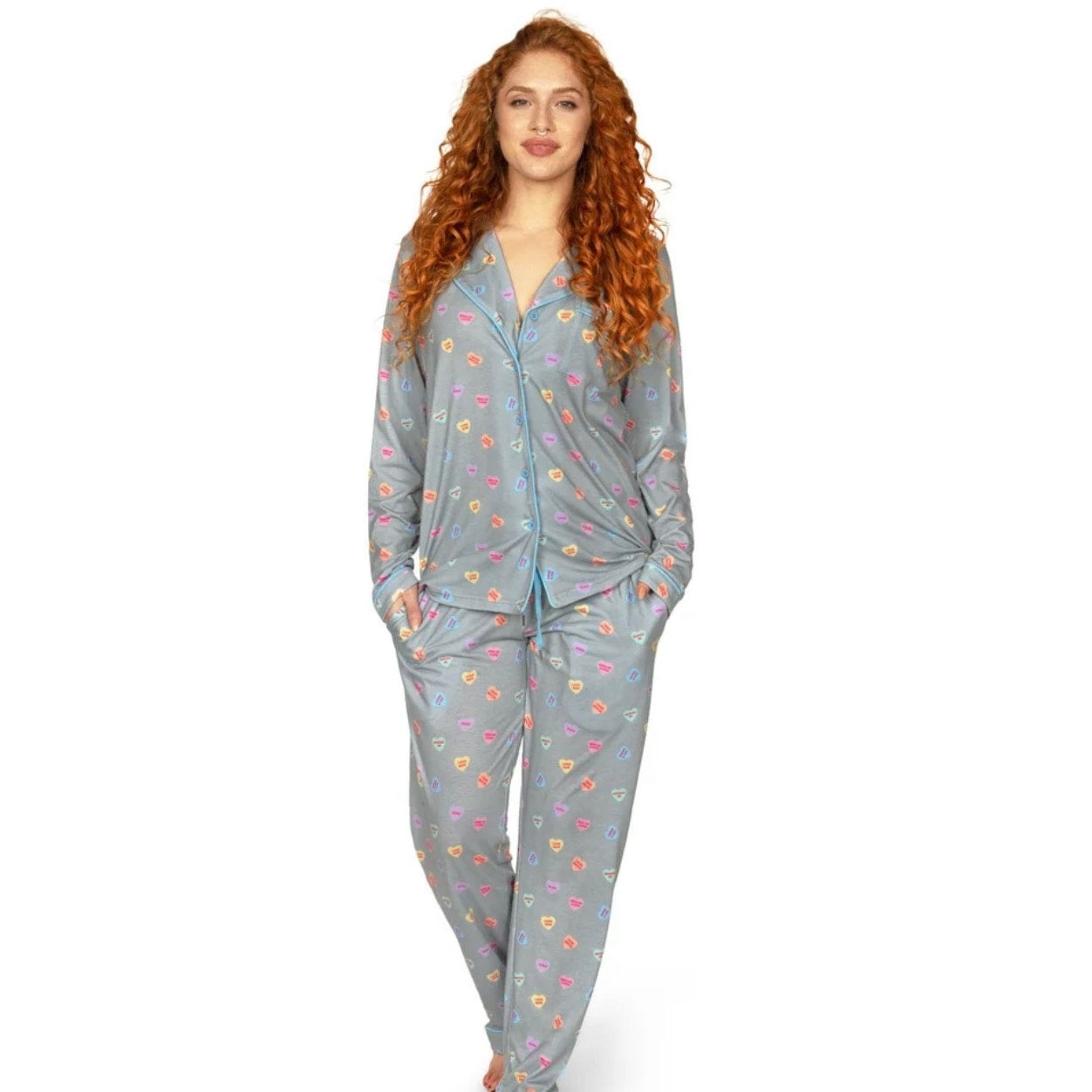 Tipsy Elves Candy Hearts Pajama Set NEW Oversized Valentine Lounge Set