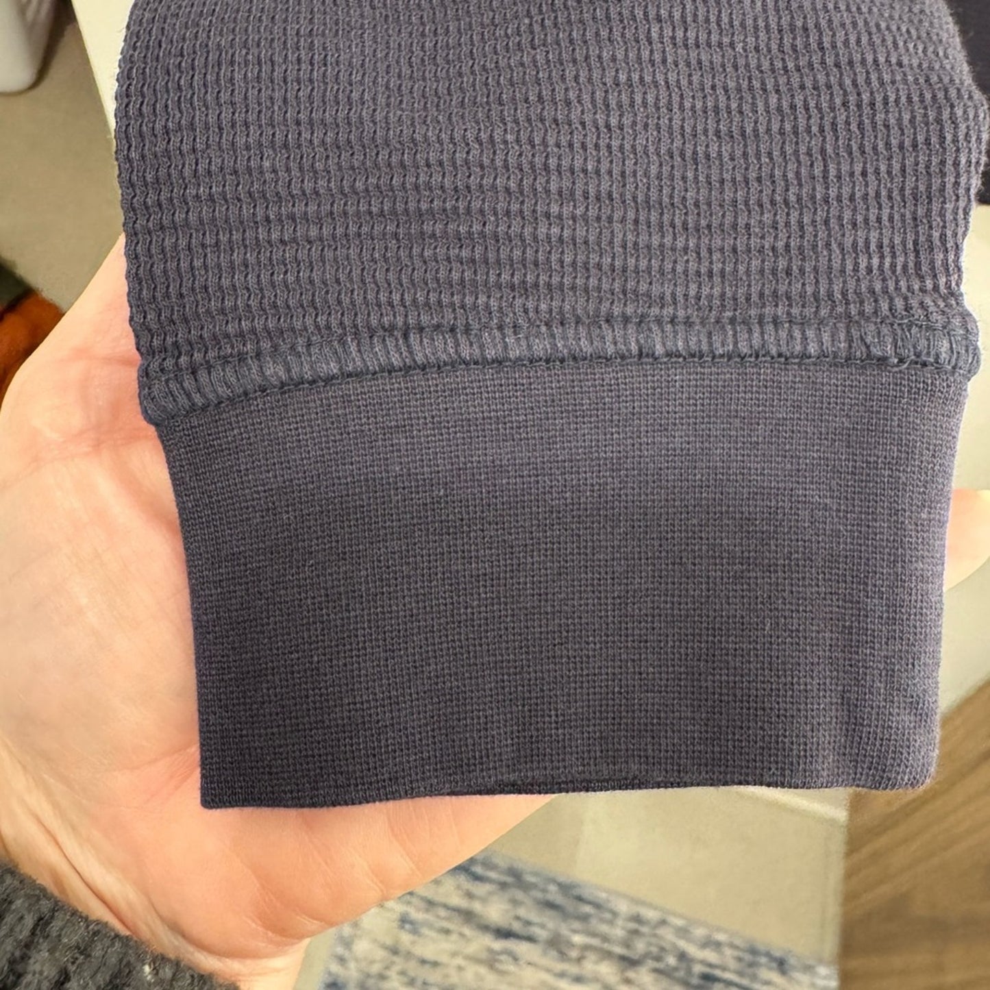 Old Ranch Men’s Waffle Knit Long Sleeve Shirt NWT | Navy | Size Small