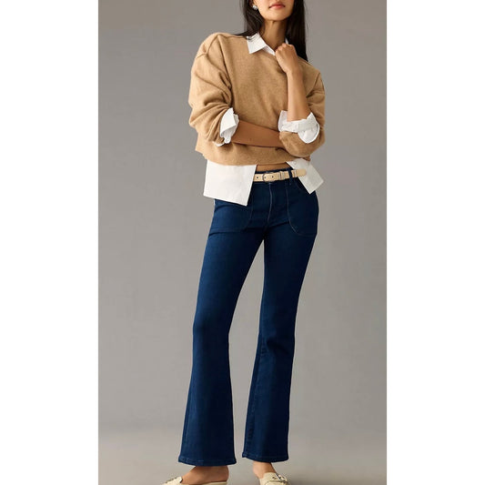 Pilcro The Icon Flare Jeans Anthropologie Dark Wash NEW Size 31