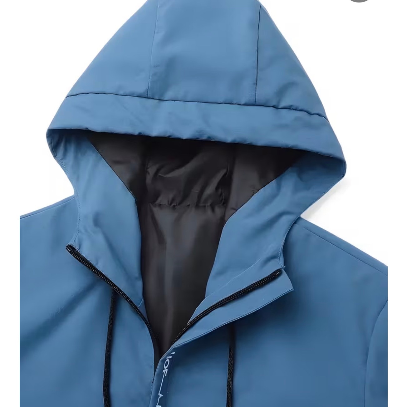 Blue Hooded Windbreaker Jacket Men’s XL Lightweight Outdoor Rain Coat