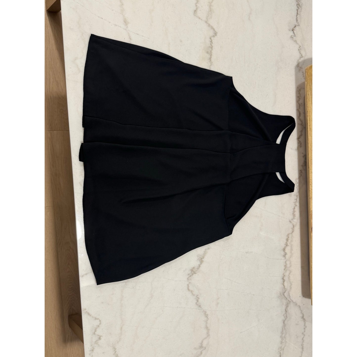 LOFT Black Racerback Tank Top | Size Large | Flowy Chiffon Blouse