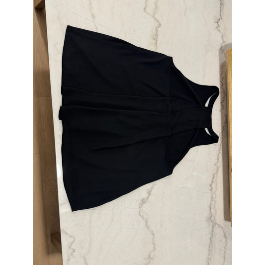 LOFT Black Racerback Tank Top | Size Large | Flowy Chiffon Blouse
