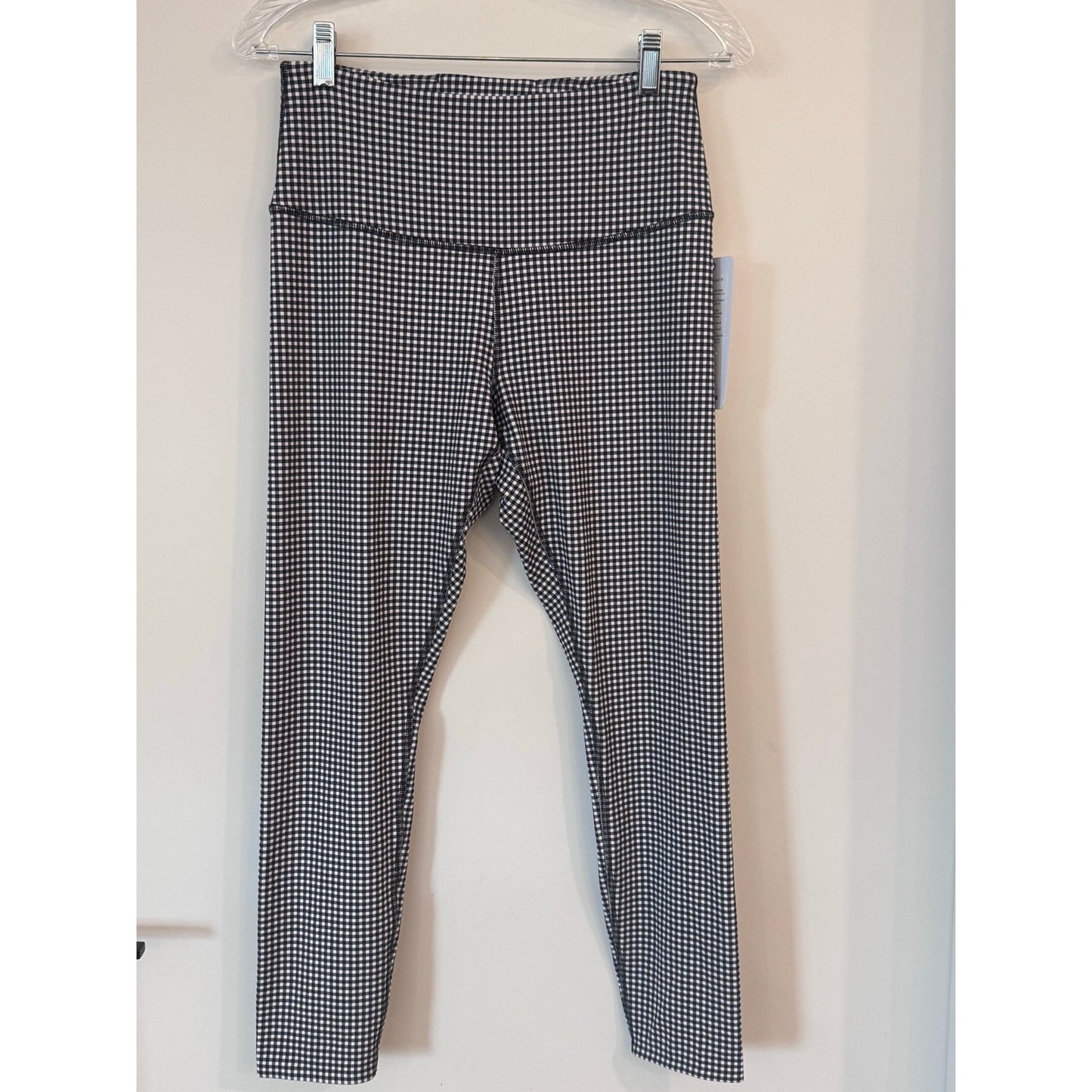 Rhone Revive Printed 7/8 Legging Black Gingham Size Large High Rise NWT