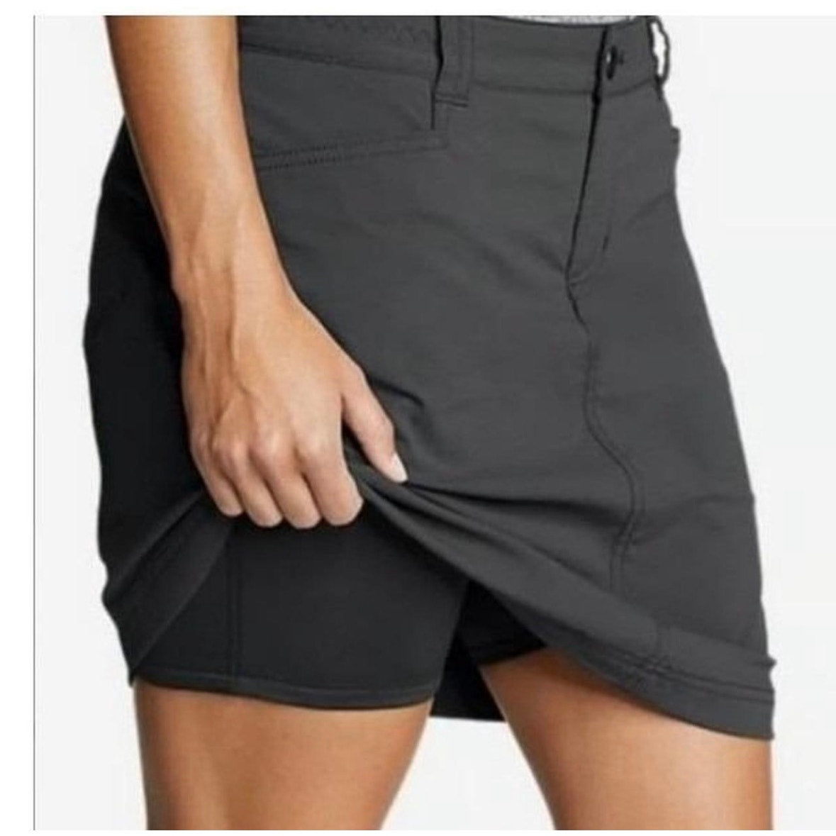 Eddie Bauer Adventurer 2.0 Skort Black Size 16 UPF 50 Stretch Golf Hiking Trave