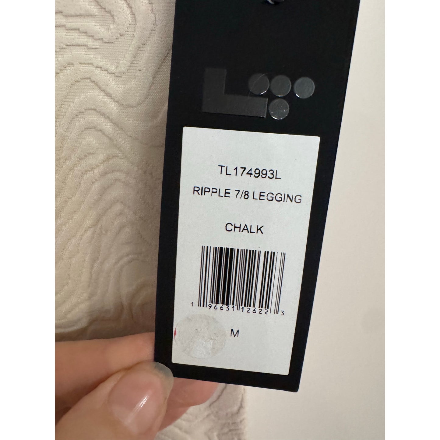 Ripple 7/8 Women's Legging Life Time Branded | Chalk | Medium NEW