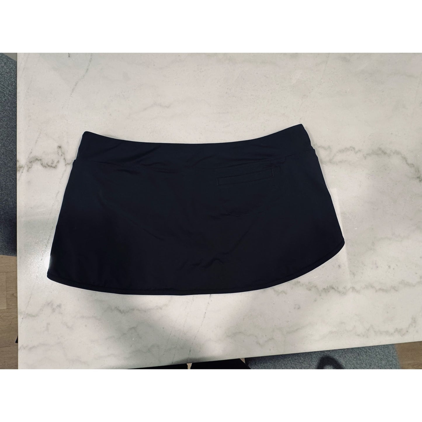 Athleta Tidal Swim Skirt Black XL UPF 50+