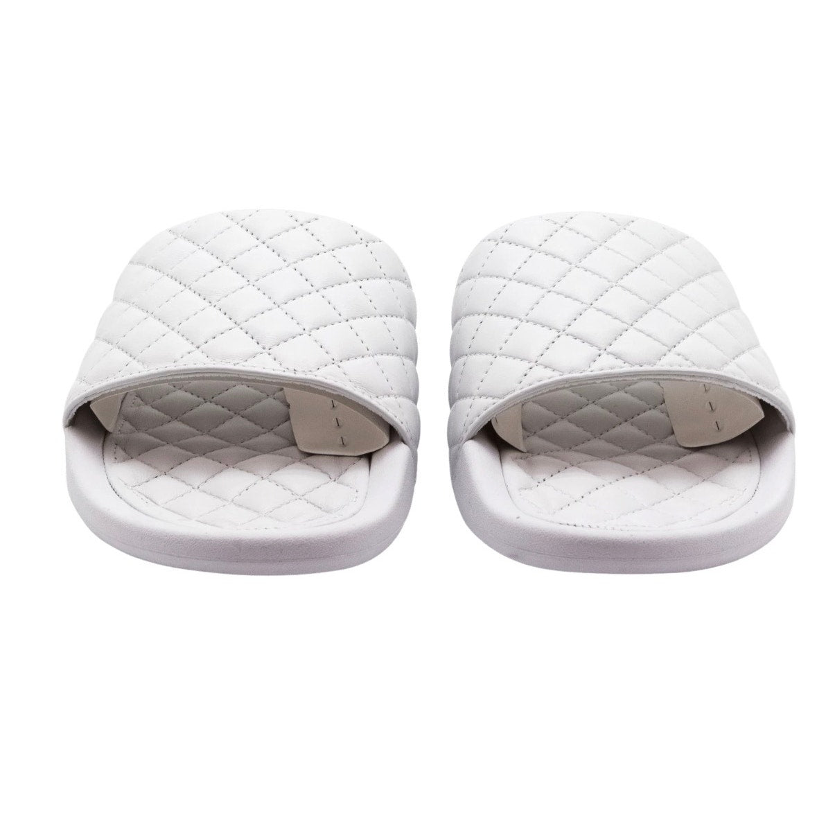 APL Lusso Slide Ivory Quilted Nappa Leather Slides Women’s Size 6 NEW