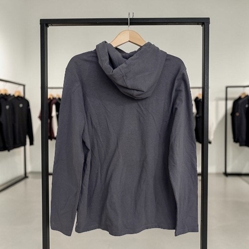 AG Adriano Goldschmied Men’s Hooded Long Sleeve Shirt | Medium | Gray Blue Cotton Hoodie | NEW