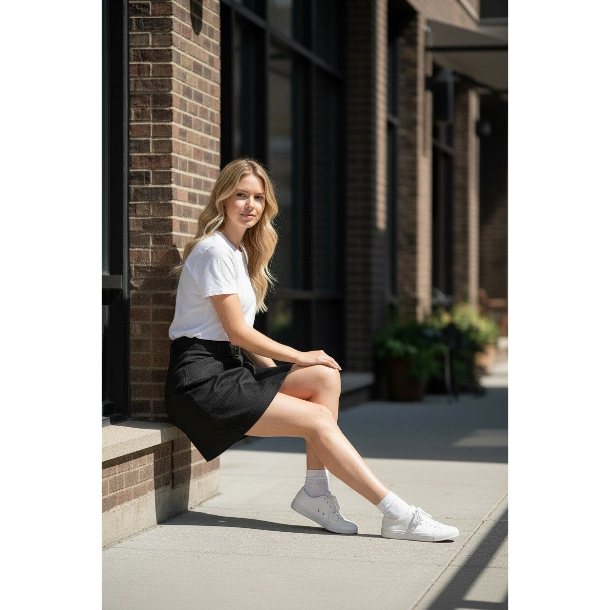 Banana Republic Belted Painter Skirt Black Utility Size 14 NEW