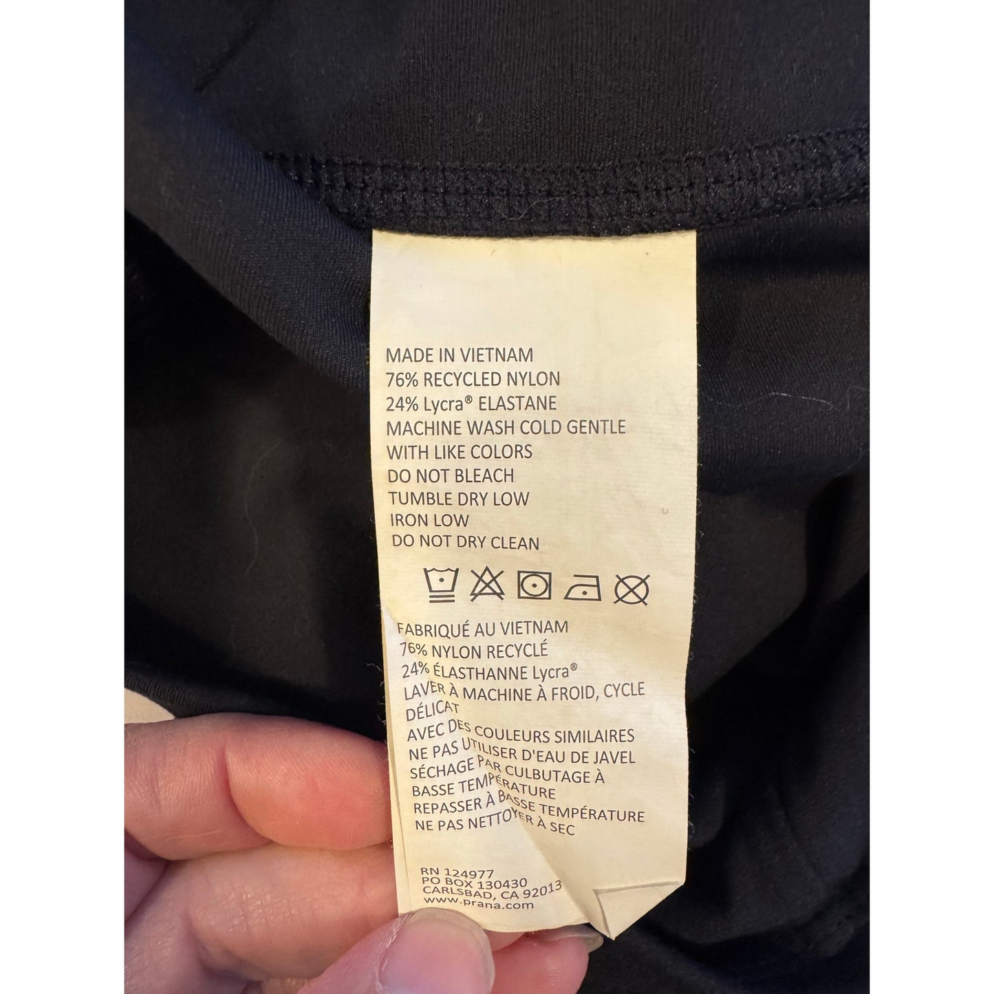 PrAna Momento Capri Leggings – Black | Size XL