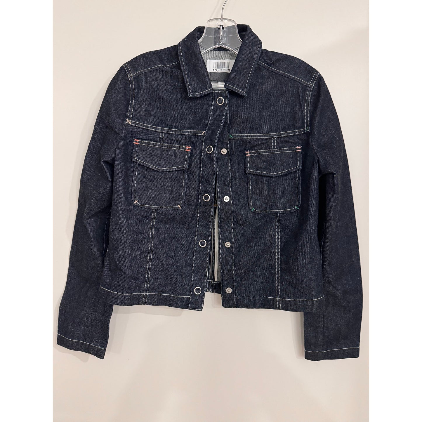 AG Adriano Goldschmied Dark Wash Denim Jacket Slit Back Size Small NEW
