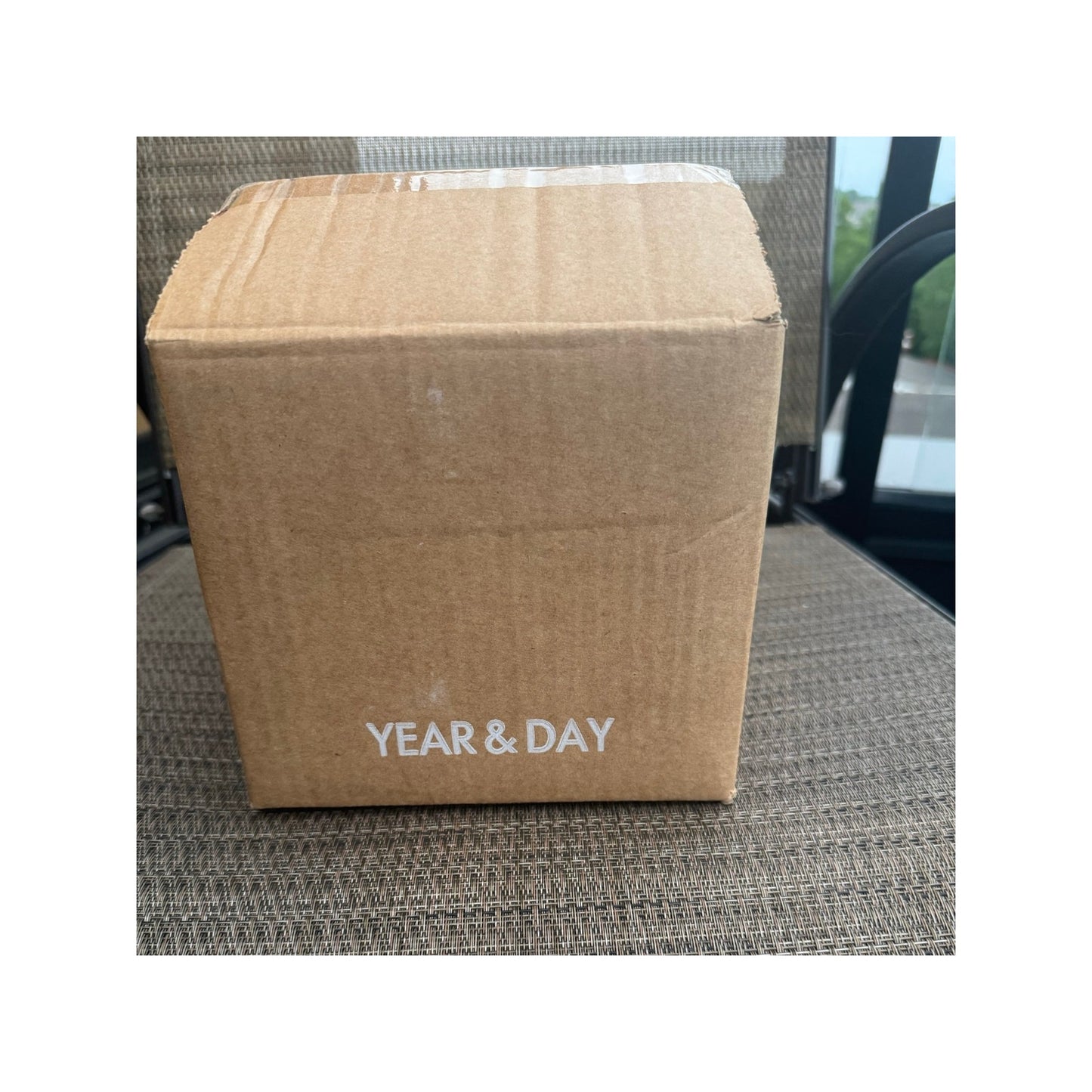 Year & Day Stoneware Salt Cellar Moon Shape Crock Sage Green NEW