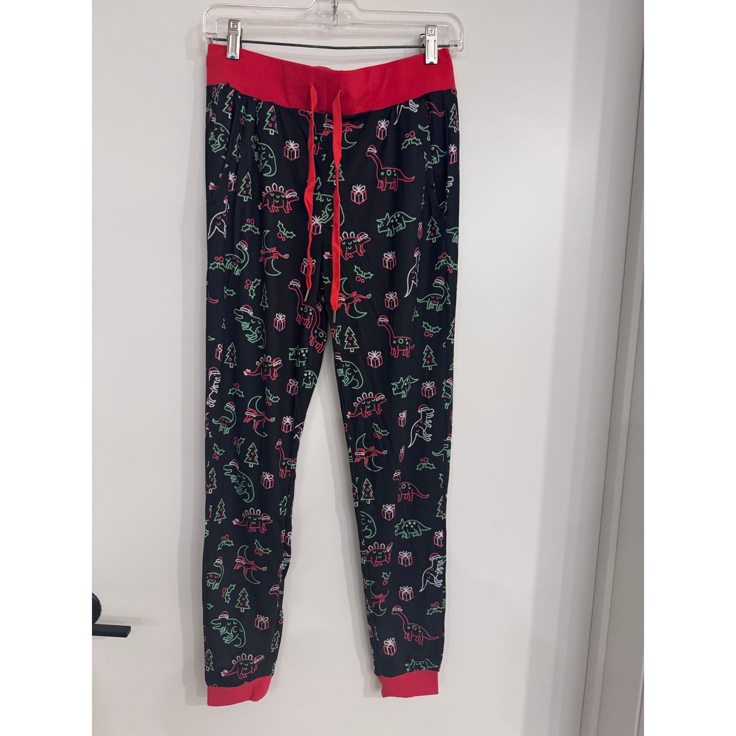 Tipsy Elves Saint Nickosauras Pajama Set NEW Women’s XS Christmas Dino Holiday PJs