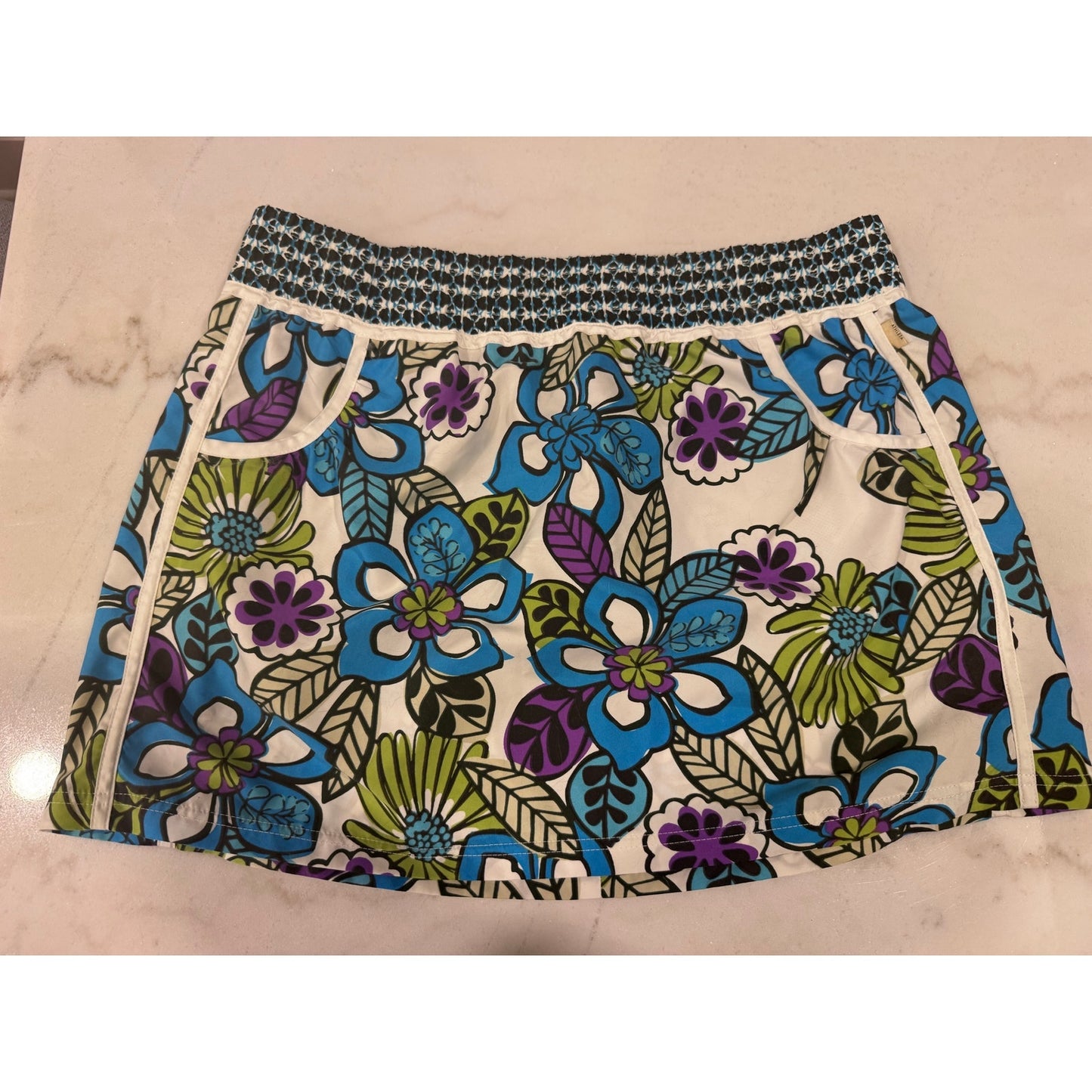 Athleta Women’s Floral Print Boogie Board Swim Skirt | Size Large