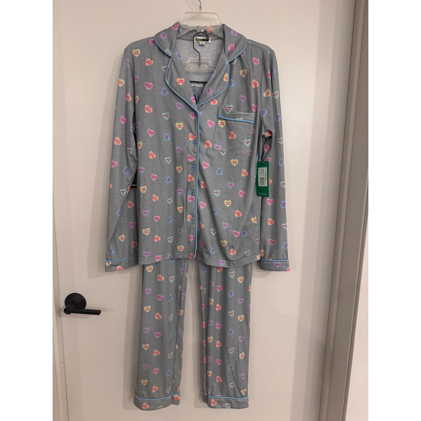 Tipsy Elves Candy Hearts Pajama Set NEW Oversized Valentine Lounge Set