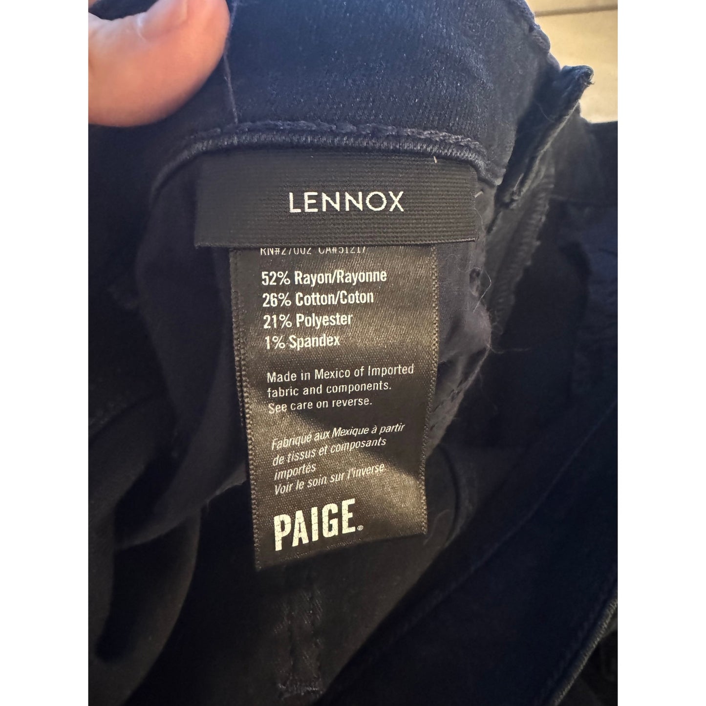 PAIGE Lennox Slim Straight Jeans Men's 32 Dark Wash Premium Denim 32x28