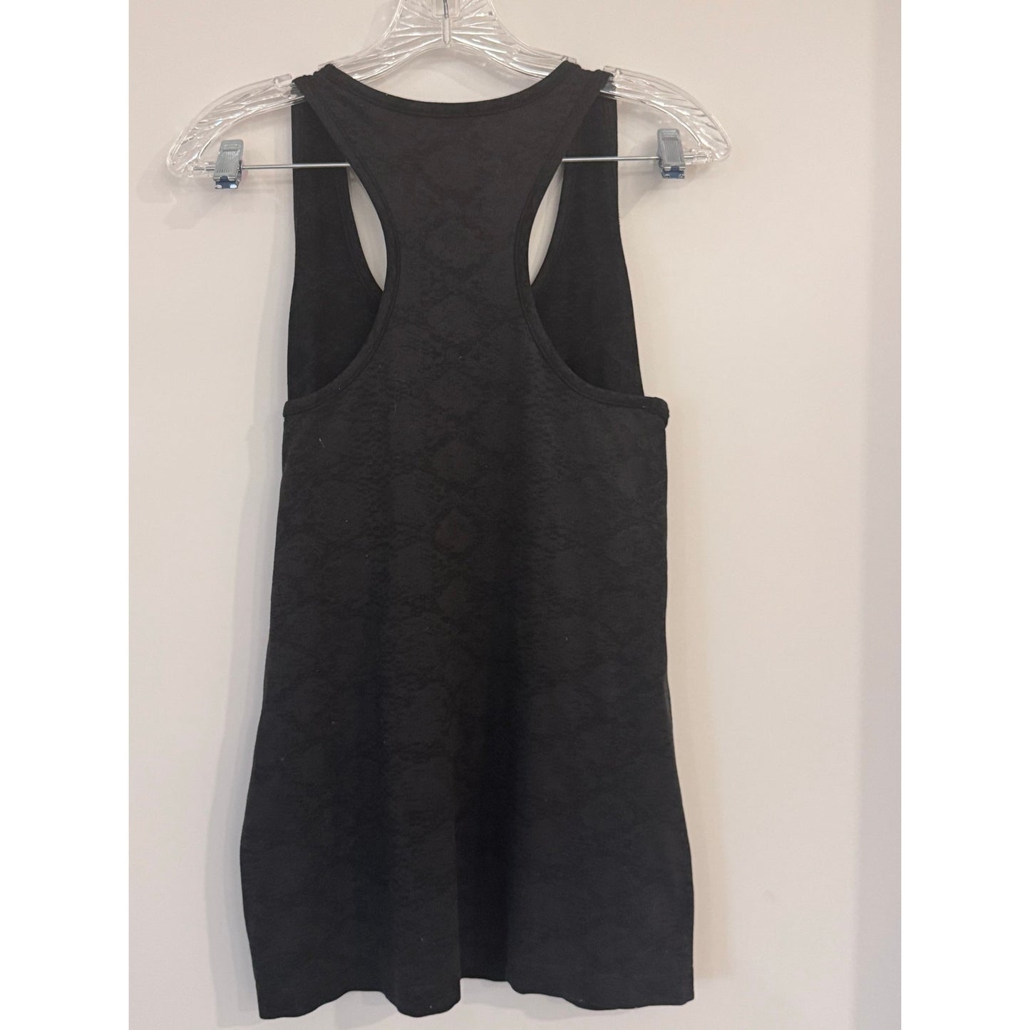 Athleta Racerback Tank Top Black Textured Size XL Athletic Activewear