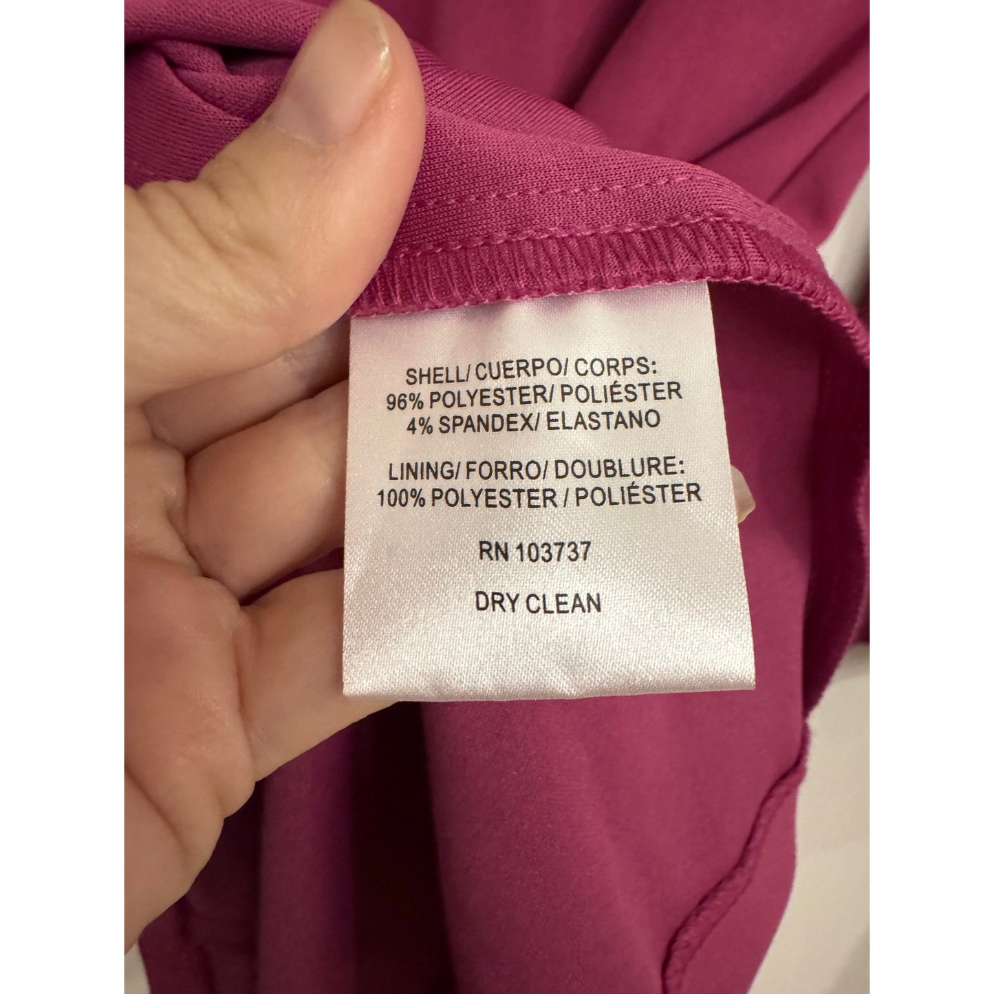 Donna Morgan Raspberry Knit Dress | Size 14 | NEW | Split Sleeves & Back Cutout