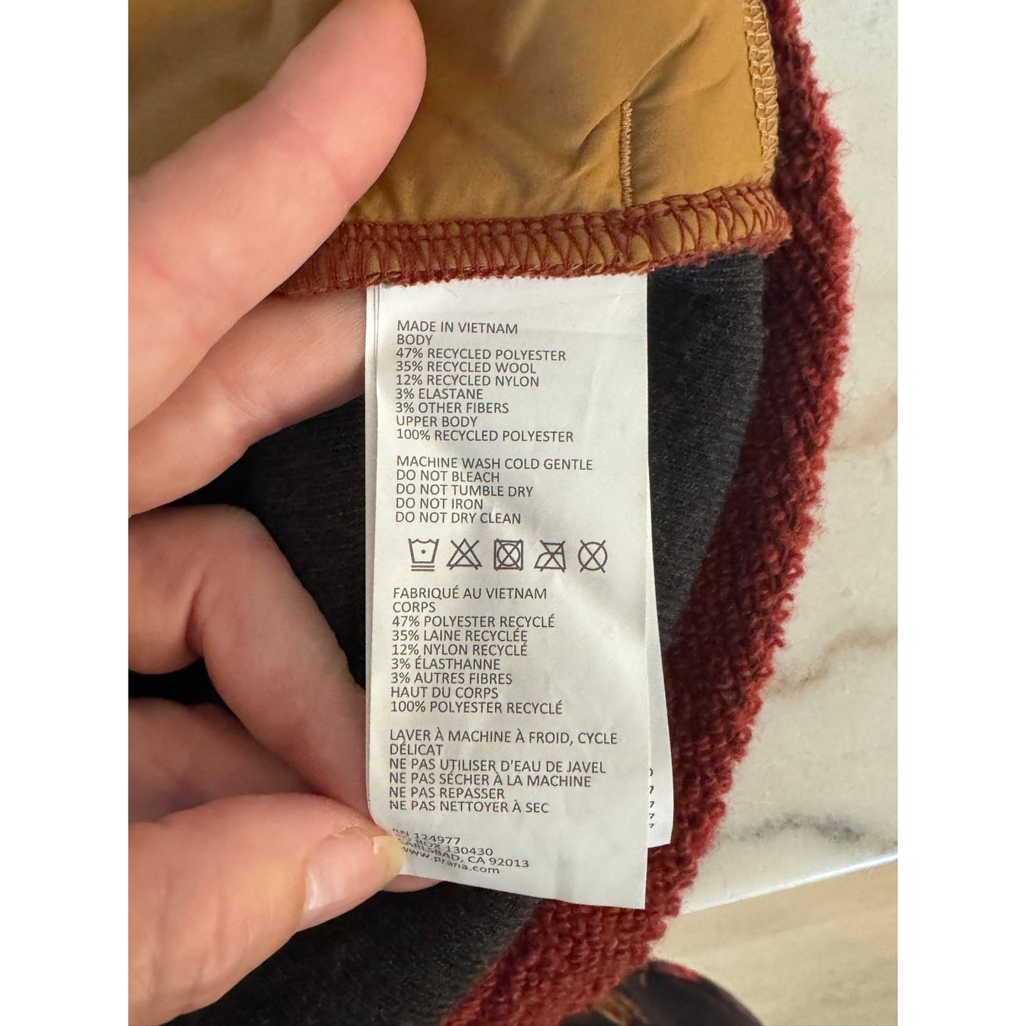prAna IncrediWool Overshirt Men's Medium Rust Heather | NEW