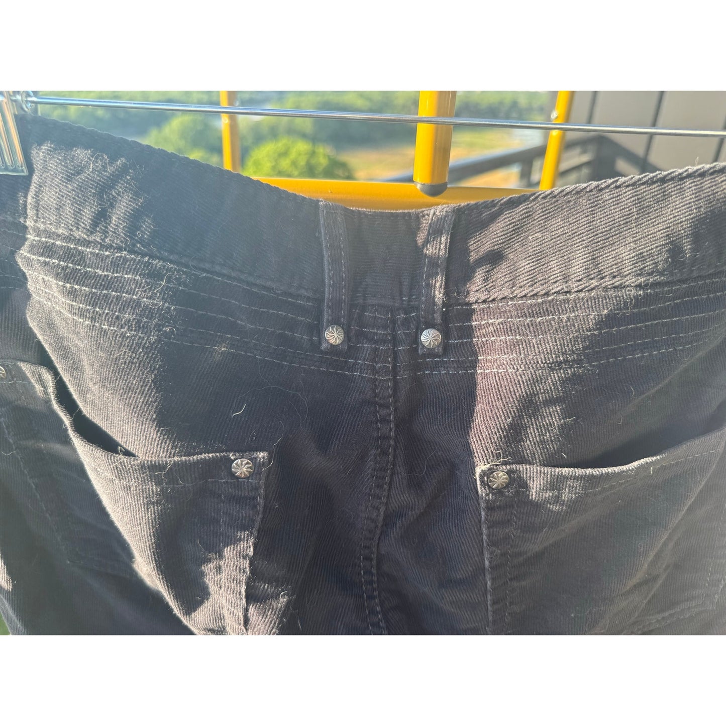 Athleta Solid Slim Black Corduroy Pants Women's Size 14