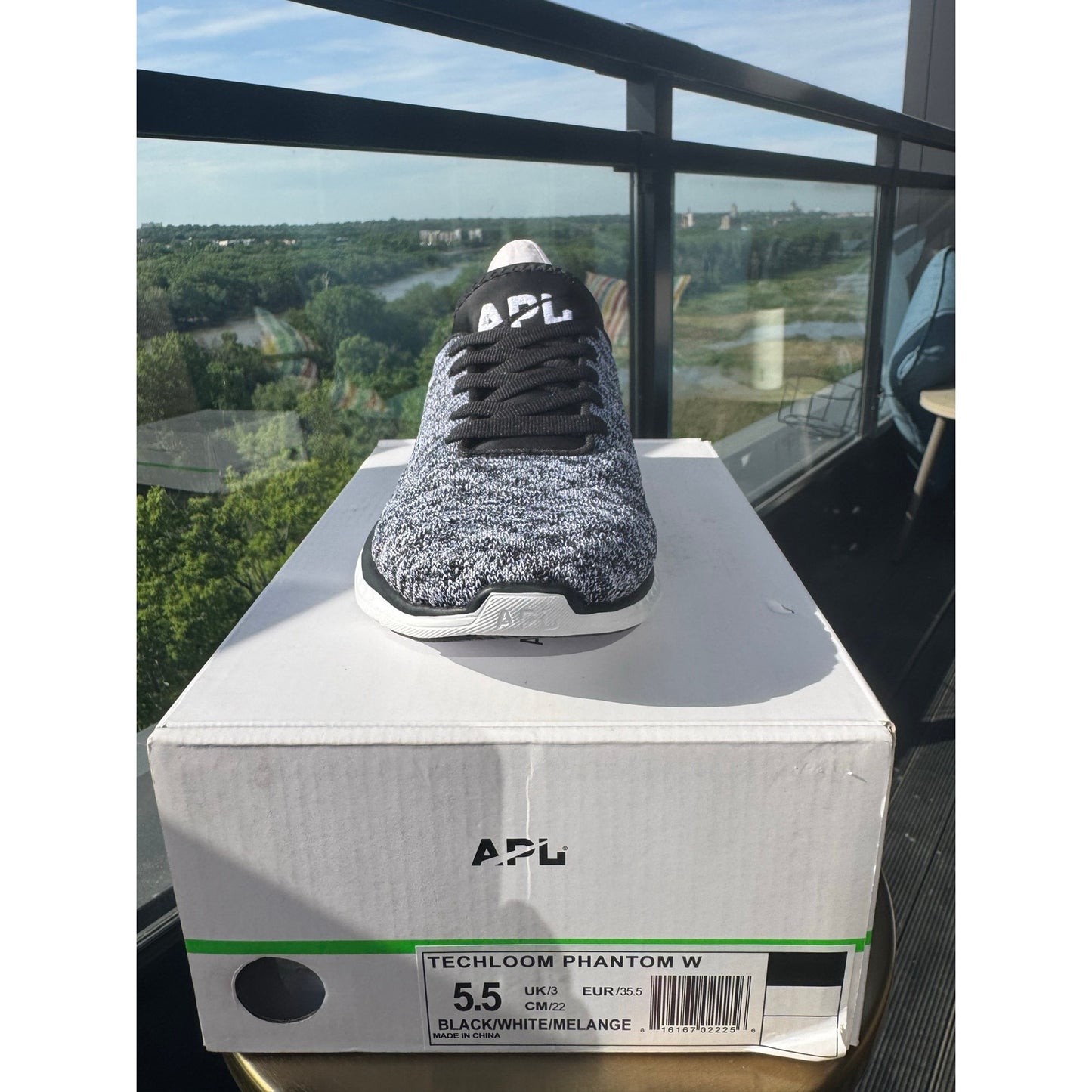 APL TechLoom Phantom W Sneakers Women's 5.5 Black White Melange NEW