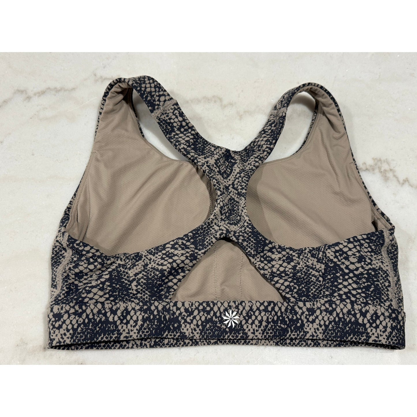 Athleta Snake Print Racerback Sports Bra – Size S (GUC)