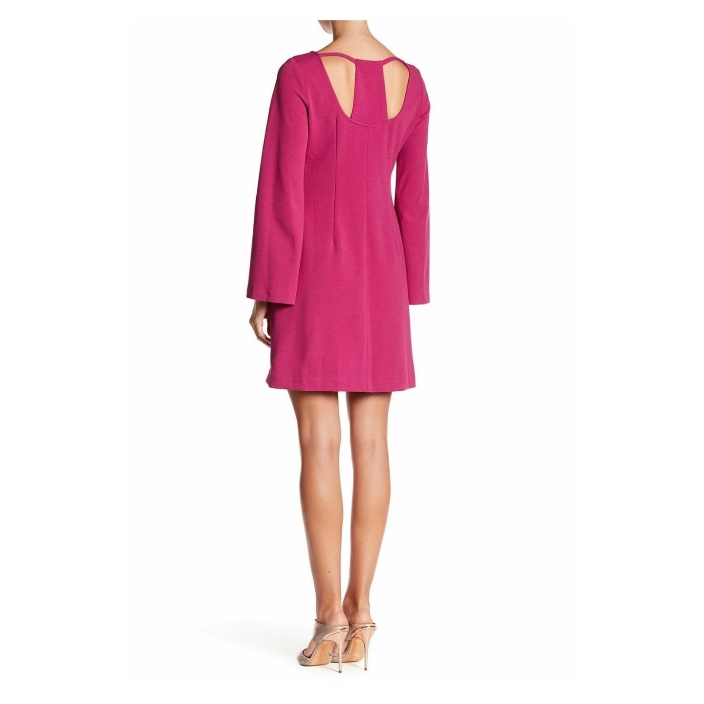 Donna Morgan Raspberry Knit Dress | Size 14 | NEW | Split Sleeves & Back Cutout