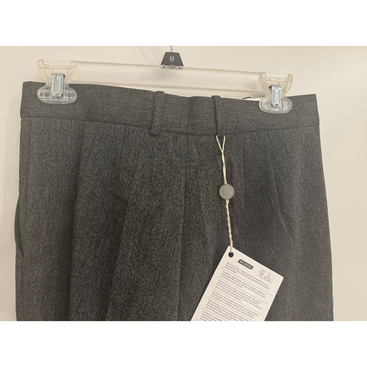 Manila Grace Grey-Black Micro-Pattern Tailored Trousers – Italian Size 42 (Art I9/J/P247VT)