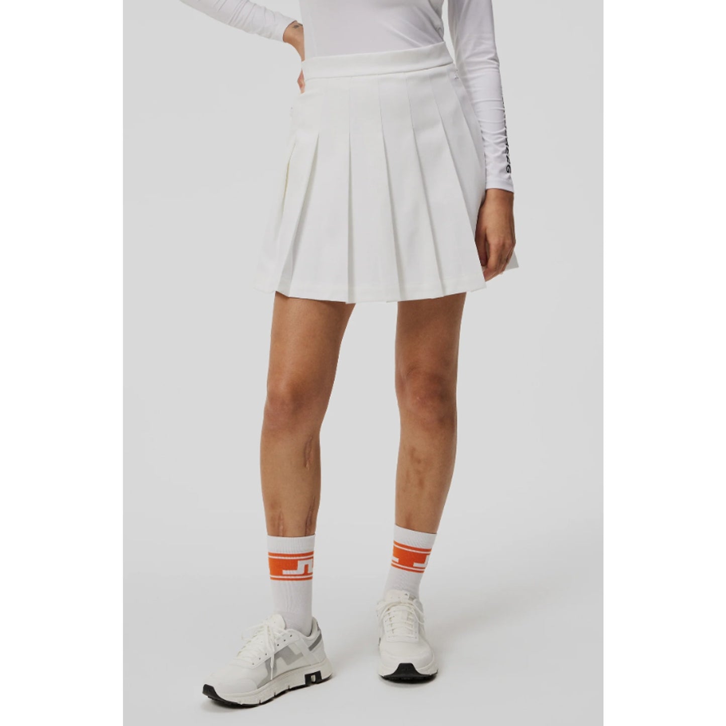 J.Lindeberg Adina Pleated Golf Skirt Large White Includes Matching Shorts NEW