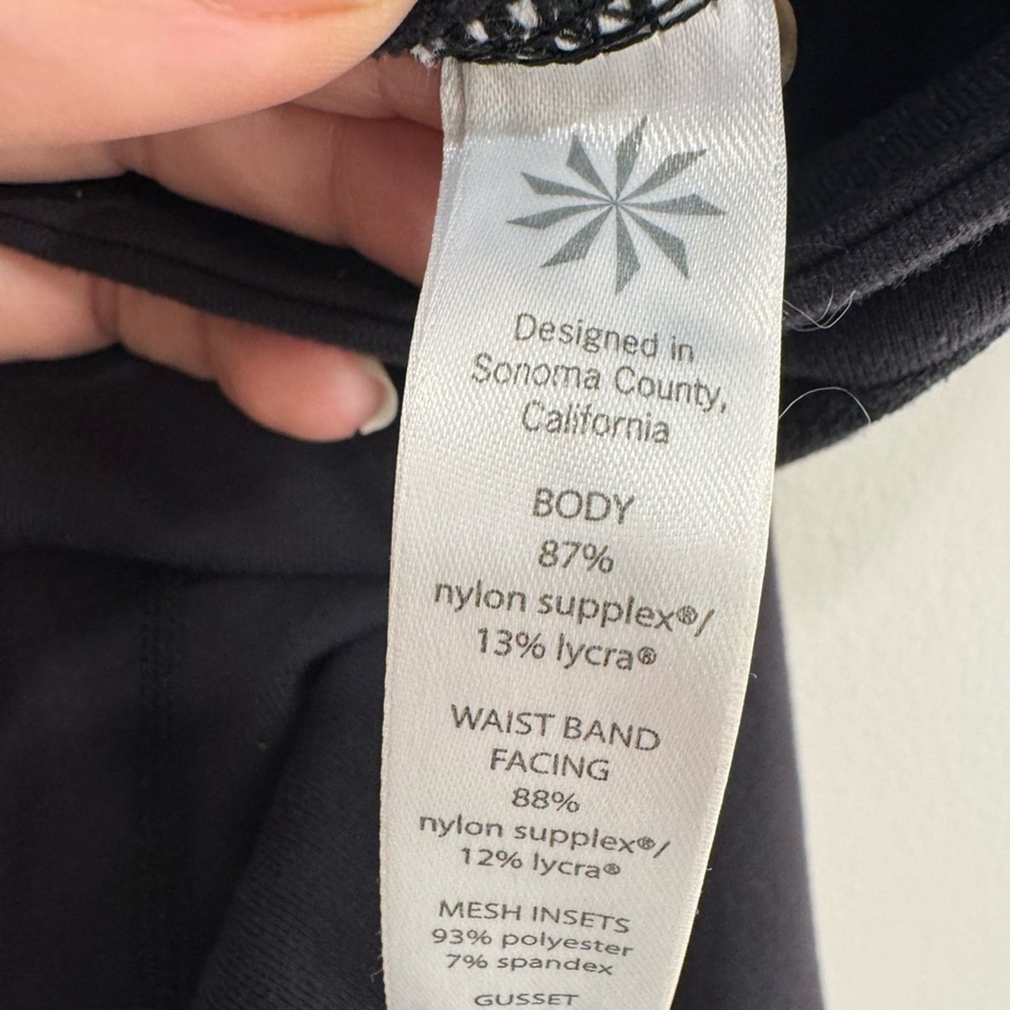 Athleta Relay Capri Black Running Leggings | Size L