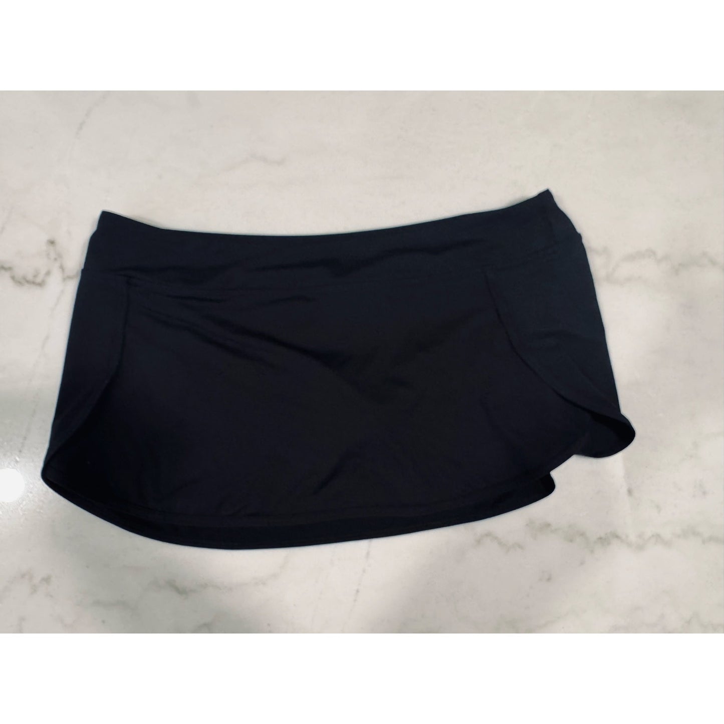 Athleta Tidal Swim Skirt Black XL UPF 50+