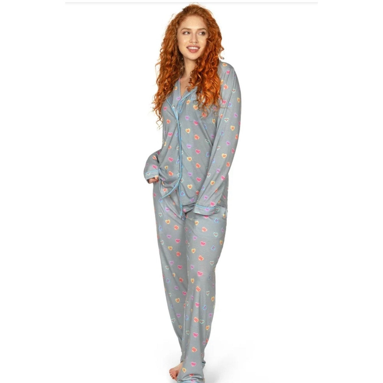 Tipsy Elves Candy Hearts Pajama Set NEW Oversized Valentine Lounge Set