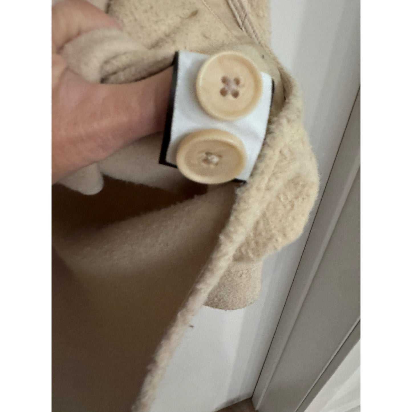 Hilary Radley Women’s Shacket Shirt Jacket Cream Fleece Button Front Size XL