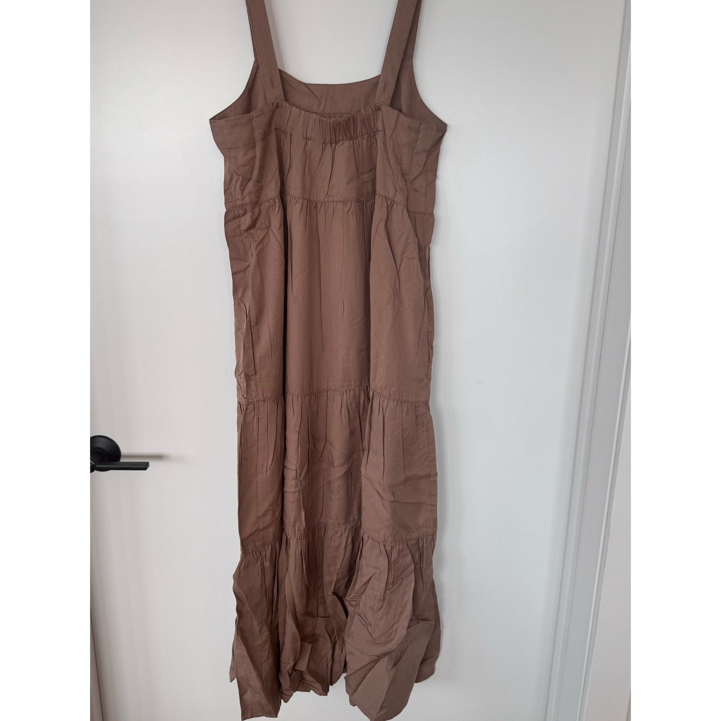 The Drop Britt Maxi Dress — Mushroom — Size Small — NEW