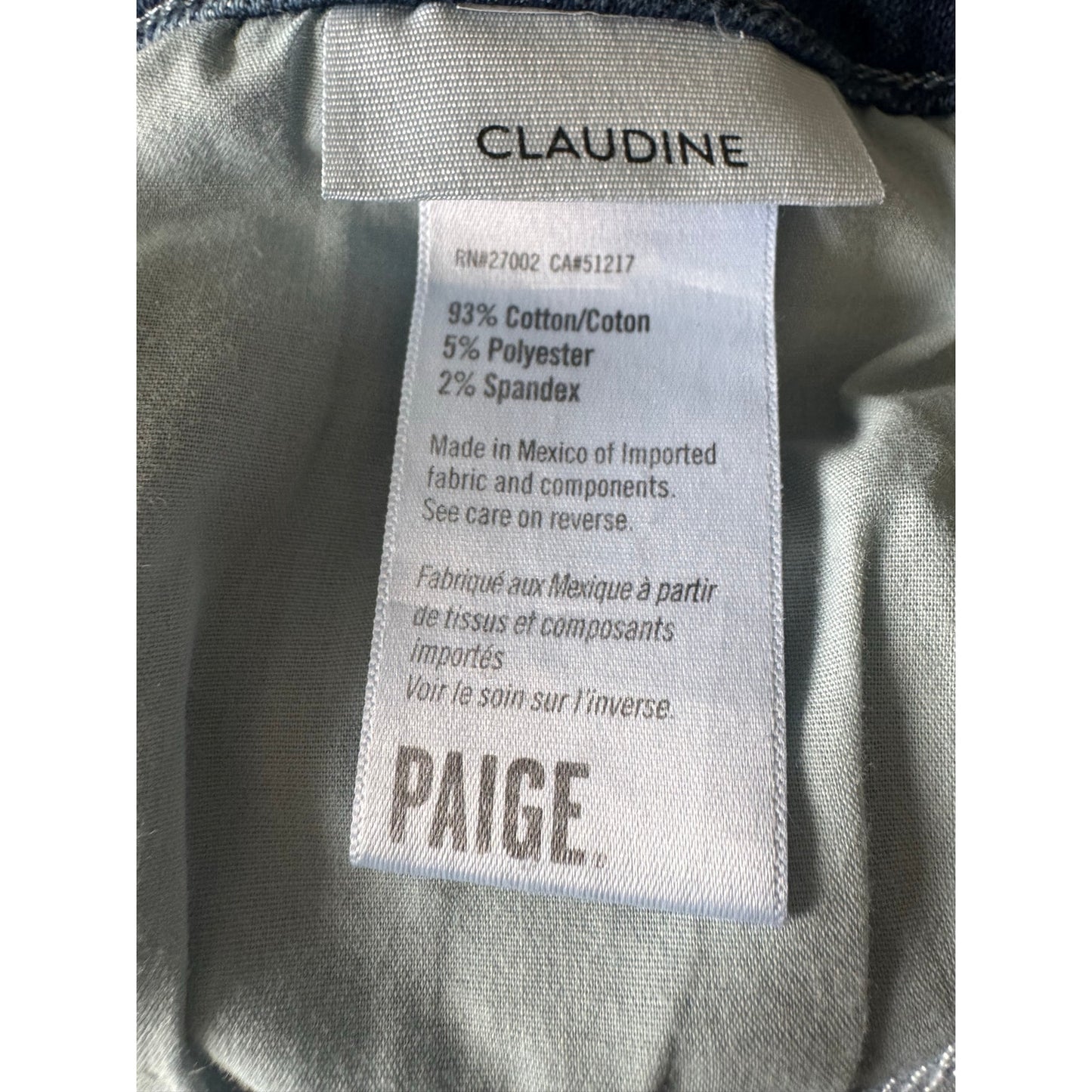 PAIGE Claudine High Rise Ankle Flare Jeans Raw Hem Size 32