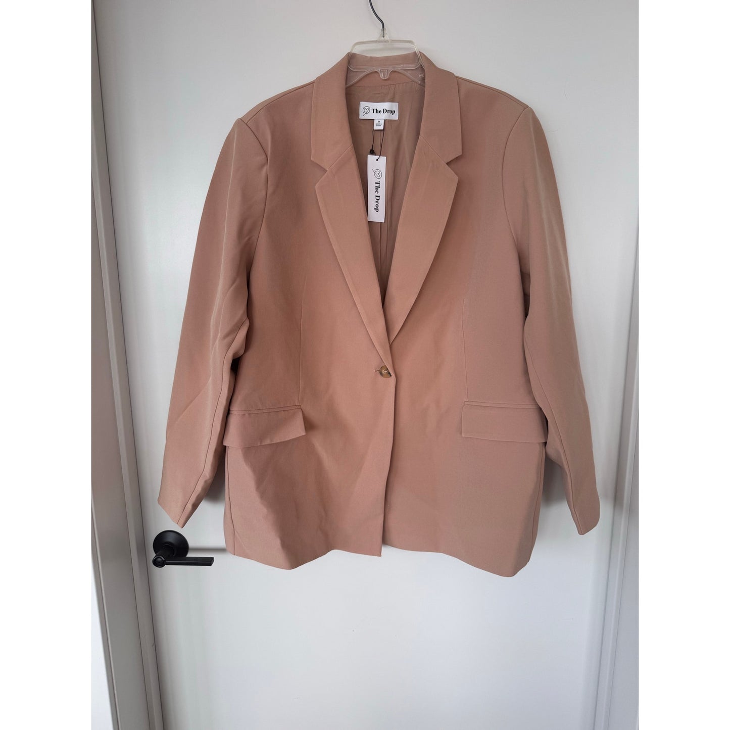 The Drop — Blake Long Blazer (Praline) — NEW — Size 3X