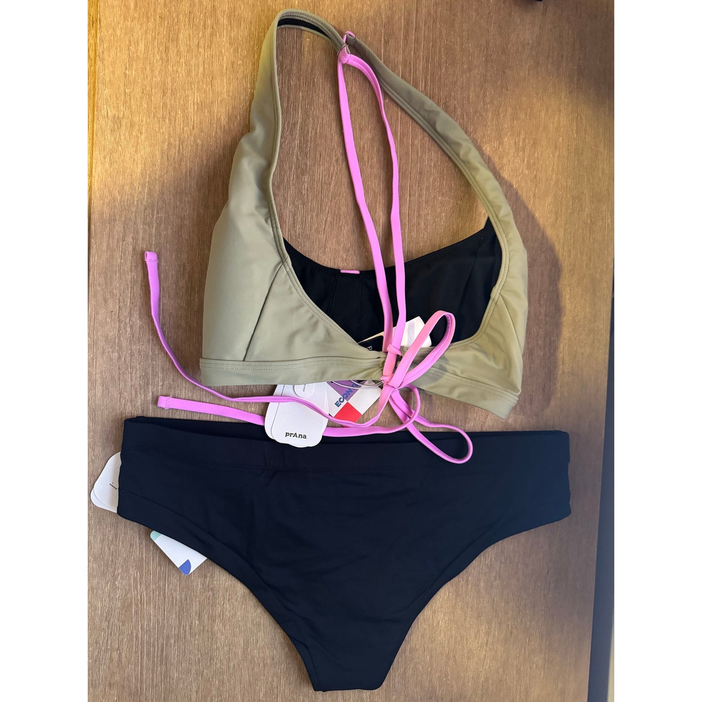 prAna Tulum Bikini Top + Upswell Bottom Set | Size Large NEW