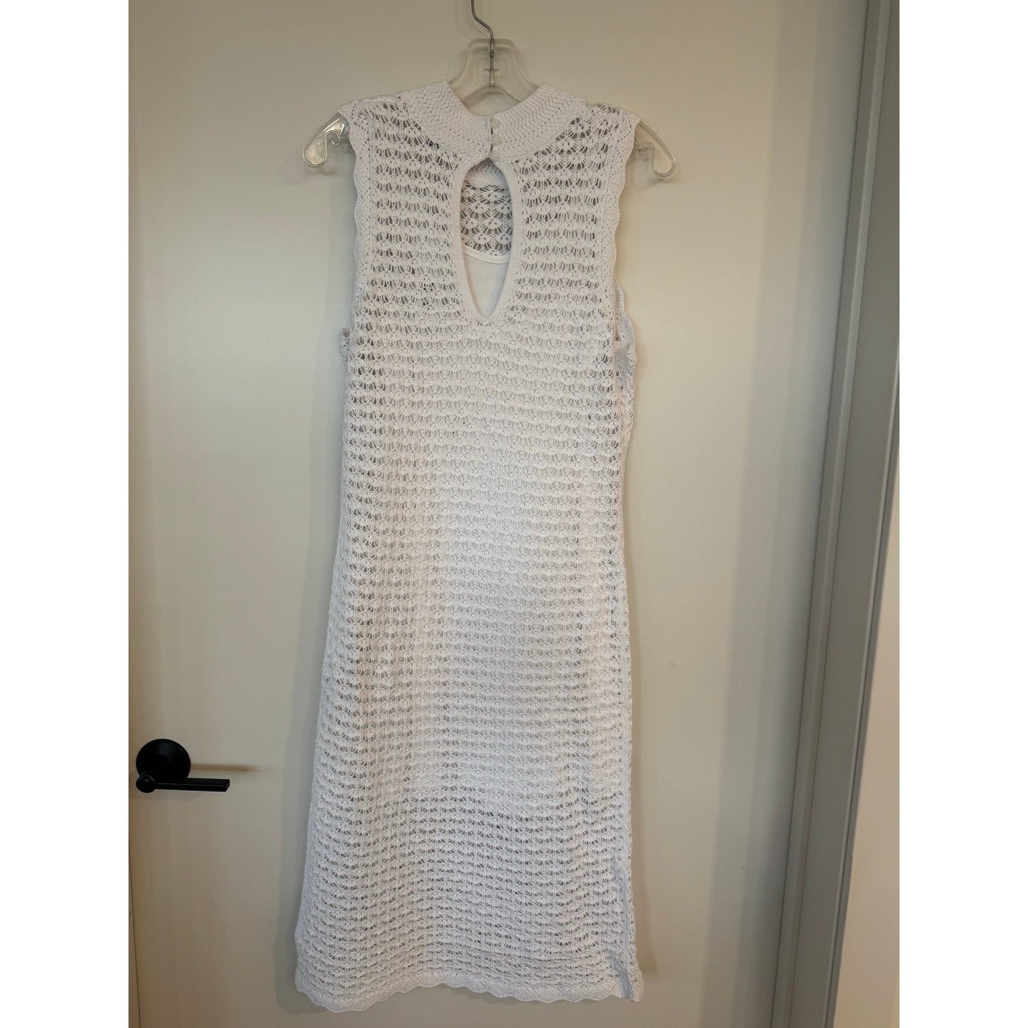 525 Born in BKLYN Crochet Knit Dress – Size Large – Bleach White NEW
