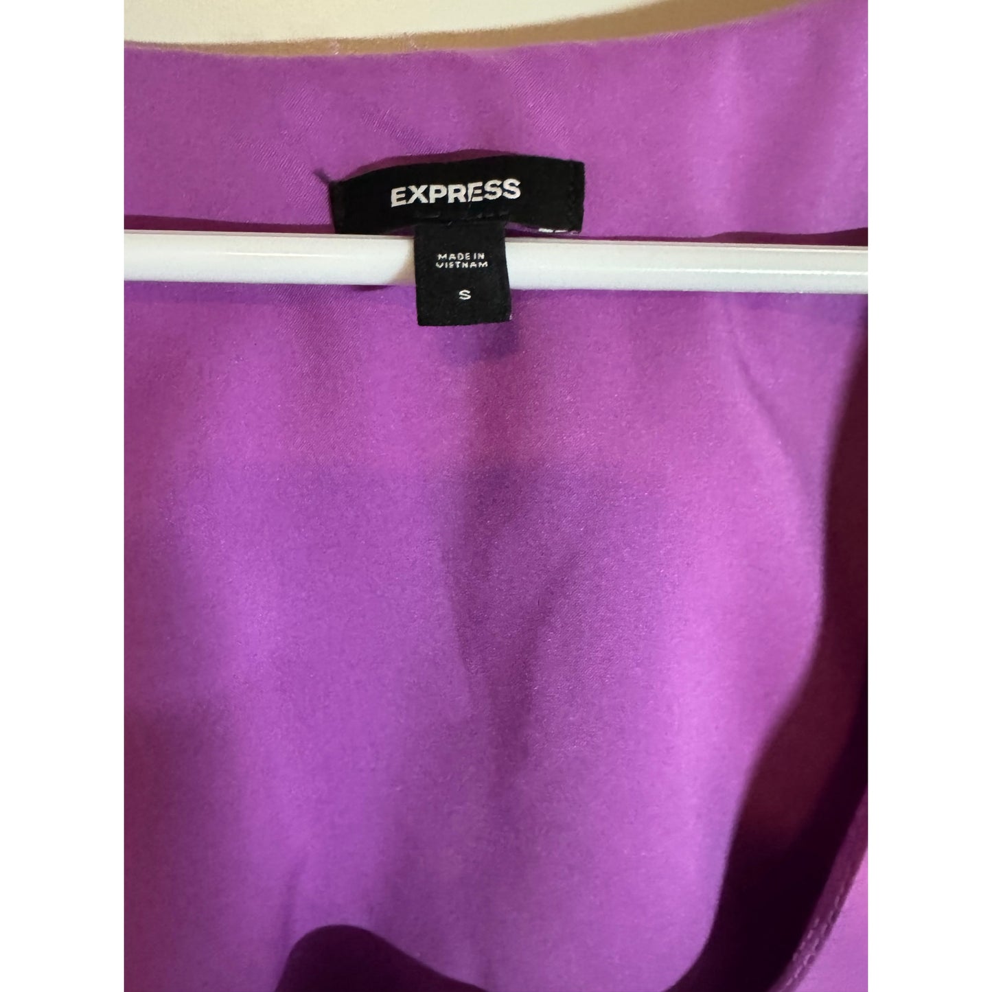 Express Purple Ruffle Sleeve Peplum Top – Size S